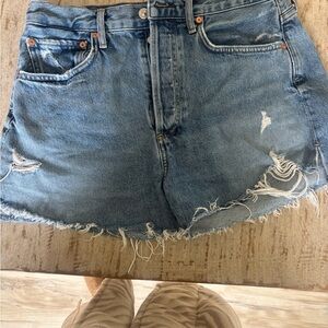 Citizens Of Humanity Blue Distressed shorts